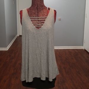 Gray Tunic with Cutouts